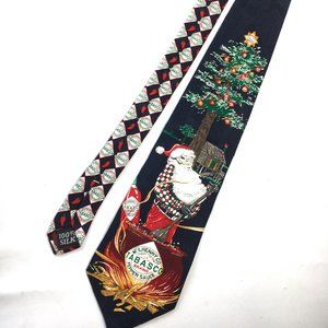 Santa Claus Tabasco Christmas 100% Silk Tie